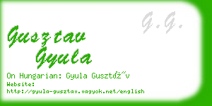 gusztav gyula business card